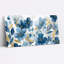 Ensemble de 1 tableau sur toile tendue, aquarelle florale bleue et feuille d'or-1374885406
