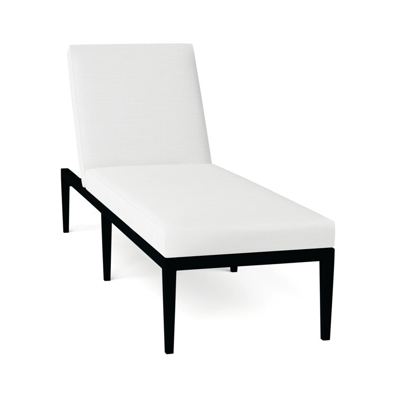 Elegante 78" Long Reclining Single Chaise with Cushions, Welt, Linen Navy, Elegante #97 Midnight