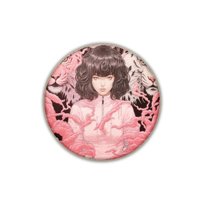 Pink Themed Surrealist Design Women's Tiger Pattern Modern Decorative Carpet