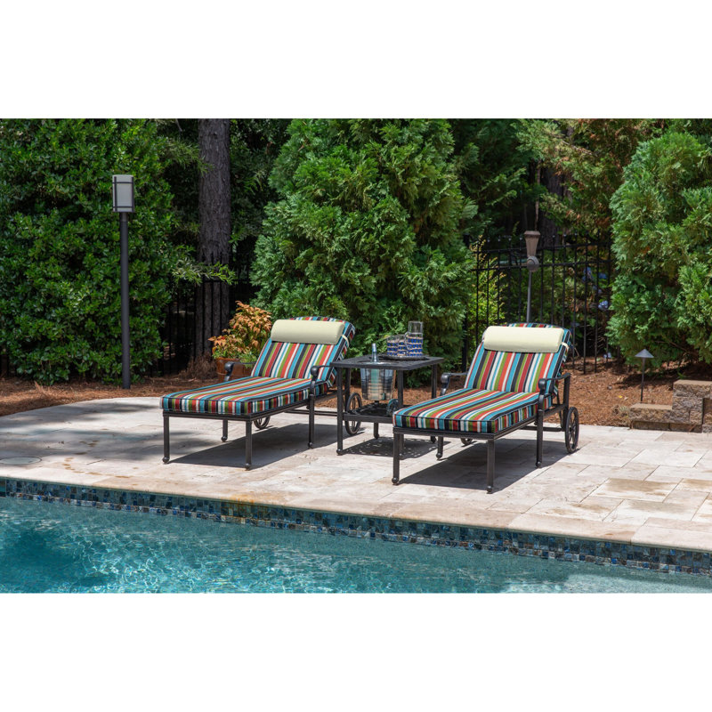 Casual Cushion Outdoor Chaise Headrest Pillow, Sunbrella Fade & Water Resistant for Chaise Loungers & Pool Recliners, Removable Cover