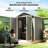Outsunny Outdoor Storage Shed, 6' x 4.5' Garden Shed with Double Lockable Doors, Vent and Window, Plastic Utility Tool Shed for Backyard, Patio, Garage, Lawn, Gray-130770506