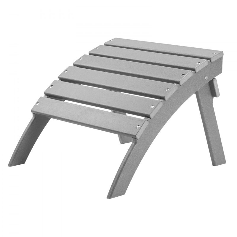 Repose-pieds de patio extérieur gris Adirondack