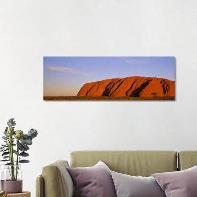 Uluru (Ayers Rock) At Dusk, Uluru-Kata Tjuta National Park, Northern Territory, Australia - Wrapped Canvas Panoramic Print