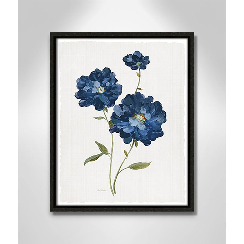 Blue Mums " Blue Mums " by Carol Robinson, Espresso, 15.5" H x 12.5" W x 2" D