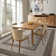 Machine Washable Non-Slip Non-Shedding Area Rugs for Living Room, Farmhouse Printed Braided Bordered Carpet, Stain Resistant Thin Foldable Floor Cover for Nursery Dining Room