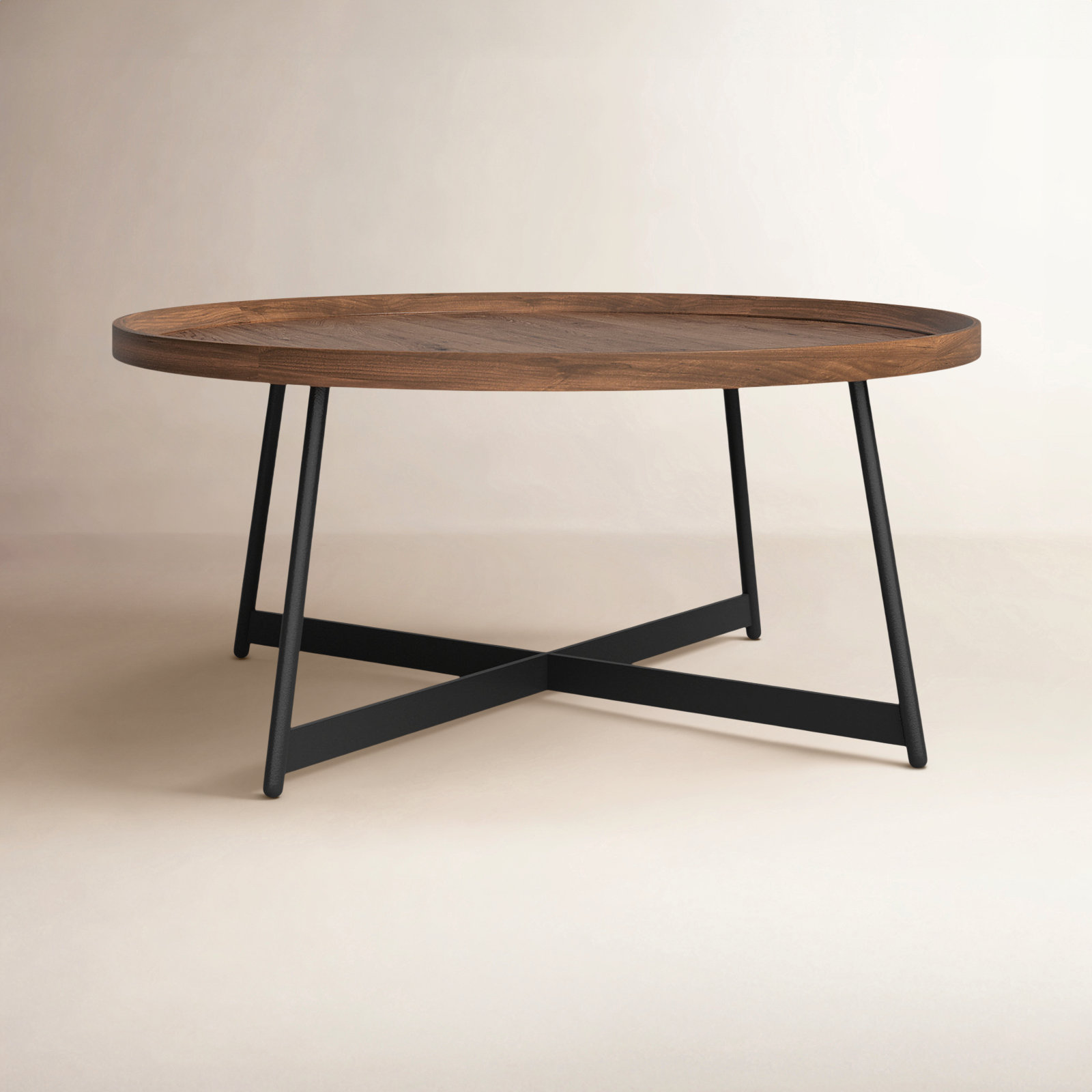 Xavier 35.4 " Oak Coffee Table, American Walnut