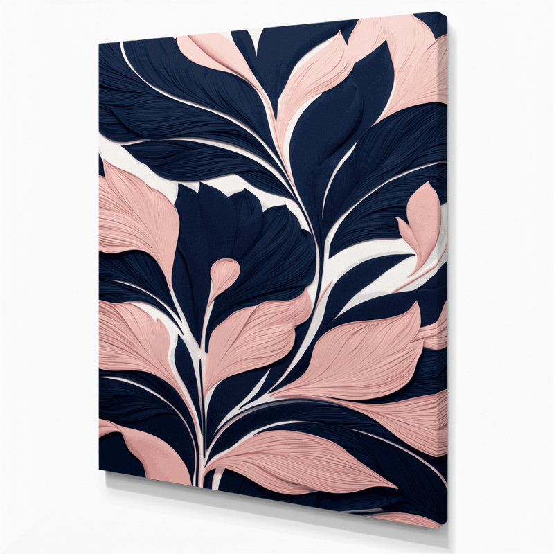 Abstract Florals Grey Canvas Wall Art, 36" H x 24" W