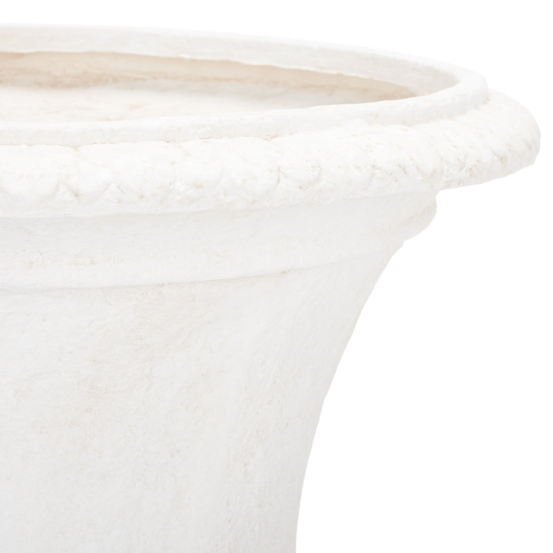 Paven Concrete Outdoor Planter, White