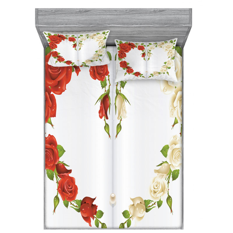 Microfiber Sheet Set, Queen Sheet Set with Fitted Sheet