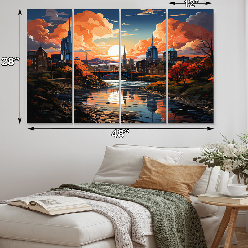 City Nashville Popart III Cities & Countries Wall Decor on Metal