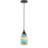 1-Sky blue dimmable glass iron pendant light