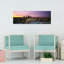 Skyscrapers lit up at sunset Minneapolis Minnesota USA 1 Piece Wrapped Canvas Panoramic Wall Art-928356120