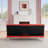 67-Inch Red Leather Multifunctional Double Folding Sofa Bed With Coffee Table For Office Use-751407974