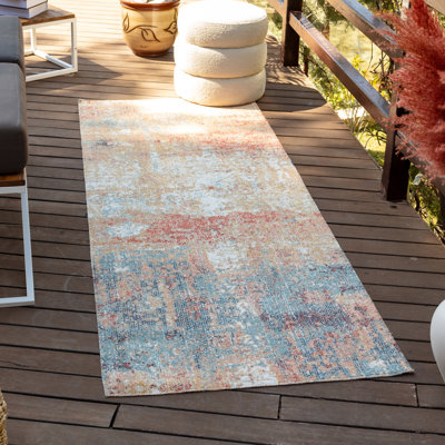 Cedrone Modern Boho Burnt Orange Area Rug