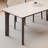 Modern Creamy Wood & Rock Table, Rectangular-1690966278