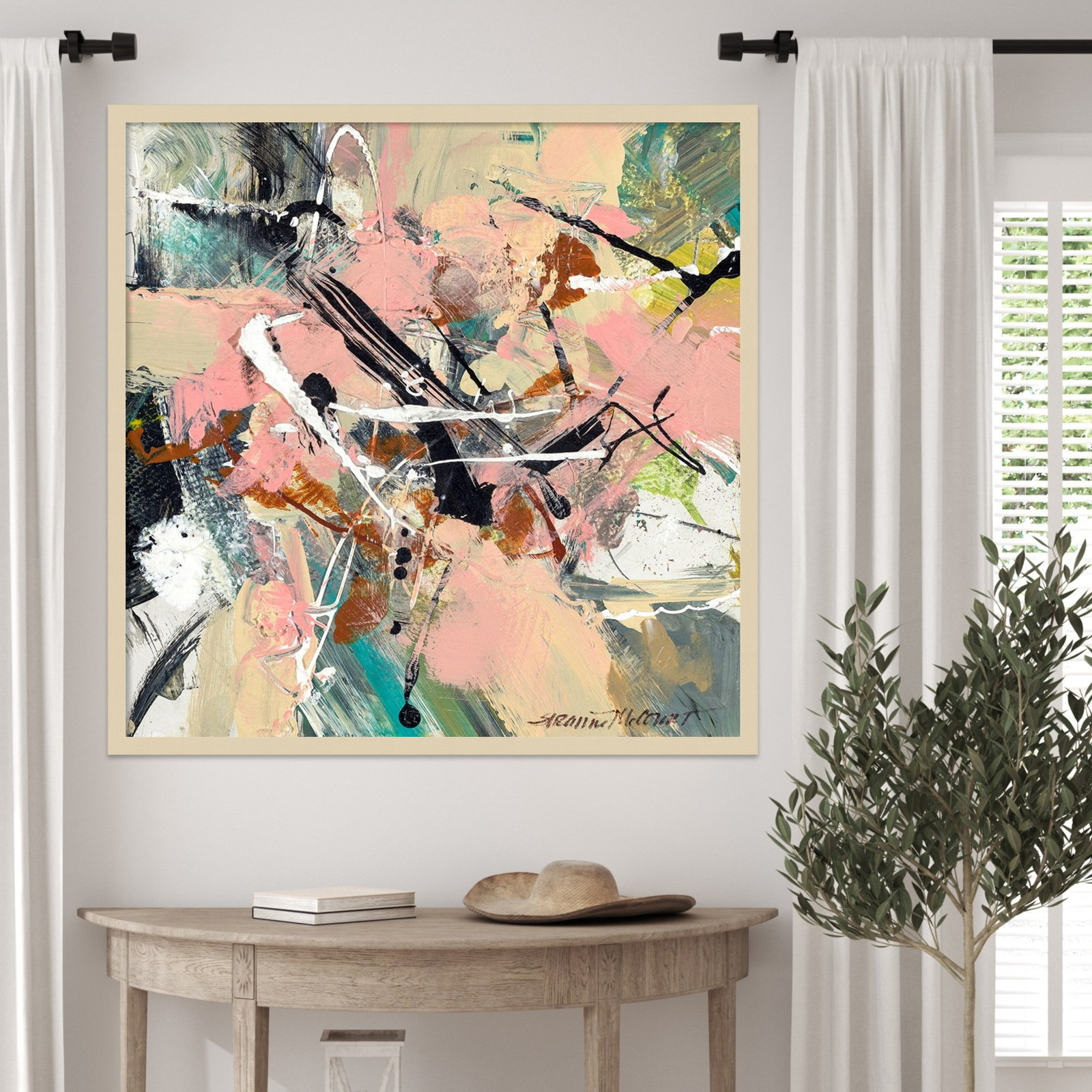 Sutter "Graceful" Print by Suzanne McCourt, Brown, 33" H x 33" W