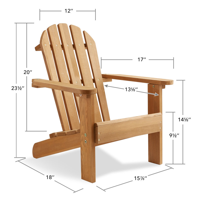  Cedar Kids Outdoor Adirondack Chair, Natural
