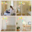 Lampe sur pied à DEL 67 po à têtes multiples de style moderne avec col-de-cygne réglable pour le salon, la chambre à coucher et le bureau, 6 ampoules non incluses (blanc)-1770020364-1770020365