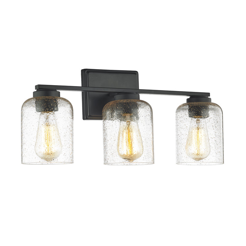 Éclairage pour salle de bain à intensité variable 3 lumières Herzig, Noir