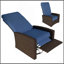 Fauteuil inclinable, pivotant, pivotant à 360 ° Outsunny, bleu foncé