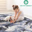 Tapis tissé et tissé 5 x 7, éclat abstrait bleu, sans perte de teinture, teinture, rehausse le style de la chambre à coucher et de la salle à manger, améliore l'apparence de la vie