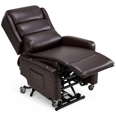 Power Lift Recliner Chair with Vertical Lift Assist, Removable Arms & Mobility Casters
