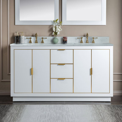 Venice 60"x21"x33" Solid Wood Bath Vanities