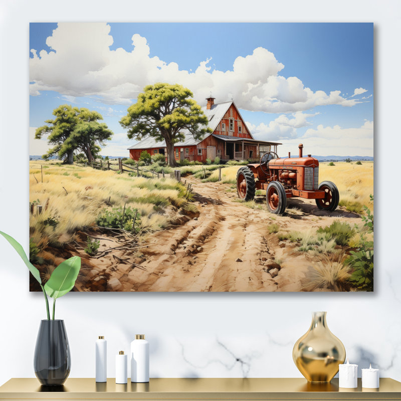 Impression sur toile Barns Rustic Charm, H 16 po x l 32 po x P 1 po, Toile tendue