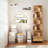 Bookshelf, 6 Tier 360° Rotating Round Spinning Bookshelf with Wheels &amp; Drawer, Wood Color for Small Spaces | Engineered Wood | MDF