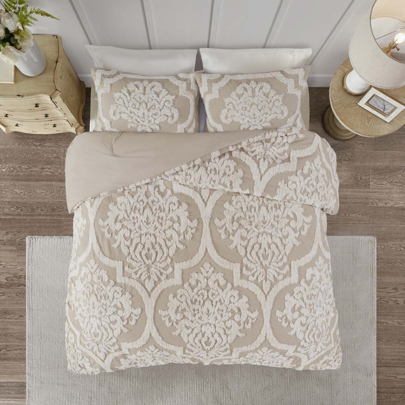 Bedding Sets, King Comforter + 2 King Pillow Shams, Taupe