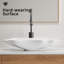 Meuble-lavabo de salle de bain en forme de coquille 24,41 x 13 po