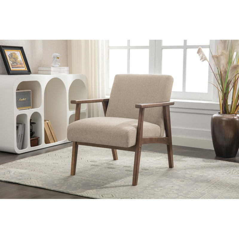 Chaise d'appoint Kethe, Mélange de polyester beige