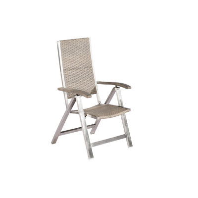 Libbie Foldable Outdoor Patio Dining Armchair
