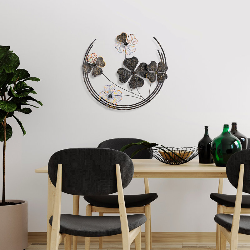 Handmade Decorative Metal Wall Accessory, 27.6 x 24.4 x 1.6 inches | 100% Metal Construction, Unique Hand-Painted Finish | Perfect for Home Decor, Adds Character and Style to Any Room
