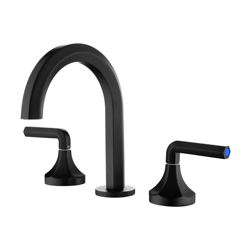 Widespread 2-handle Bathroom Faucet, Black