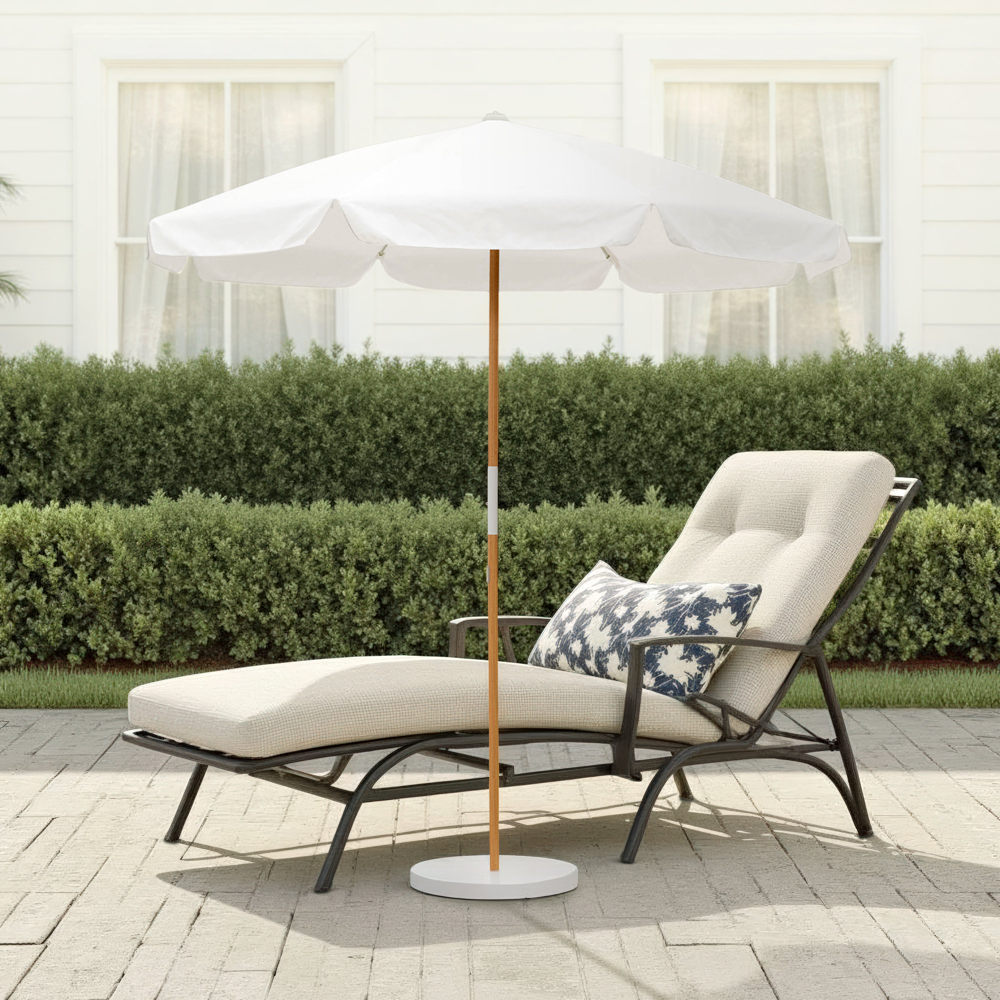 AMALFI 90'' Outdoor Umbrella, White