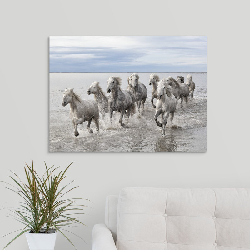 « run on the water », reproduction de photo sur toile, H 17 po x l 24 po x P 1,5 po