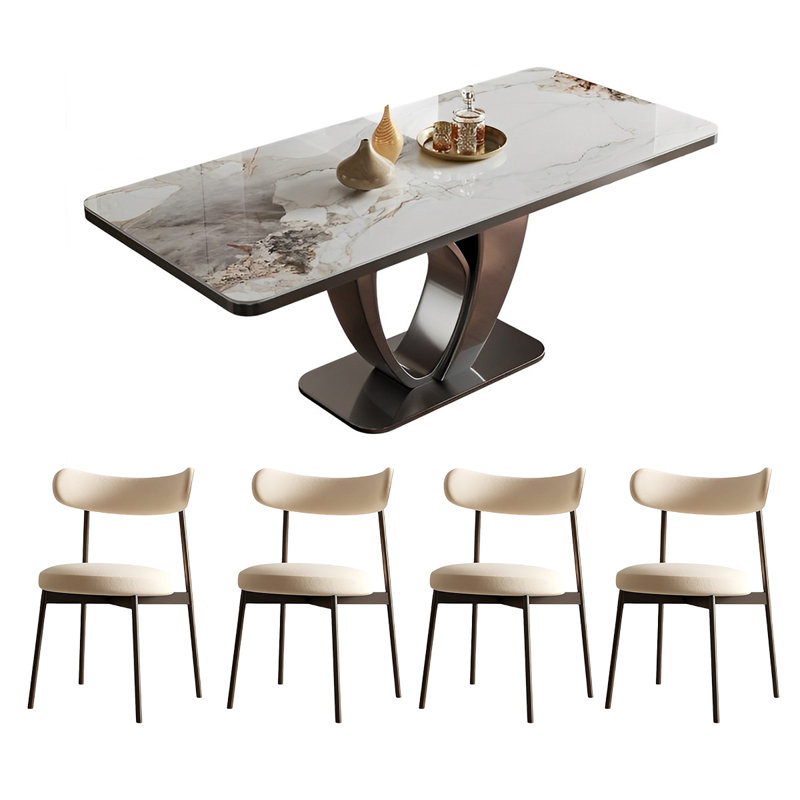 Ensemble de table et de chaises rectangulaires Home Rock, H 29,52 po x L 55,11 po x l 31,49 po