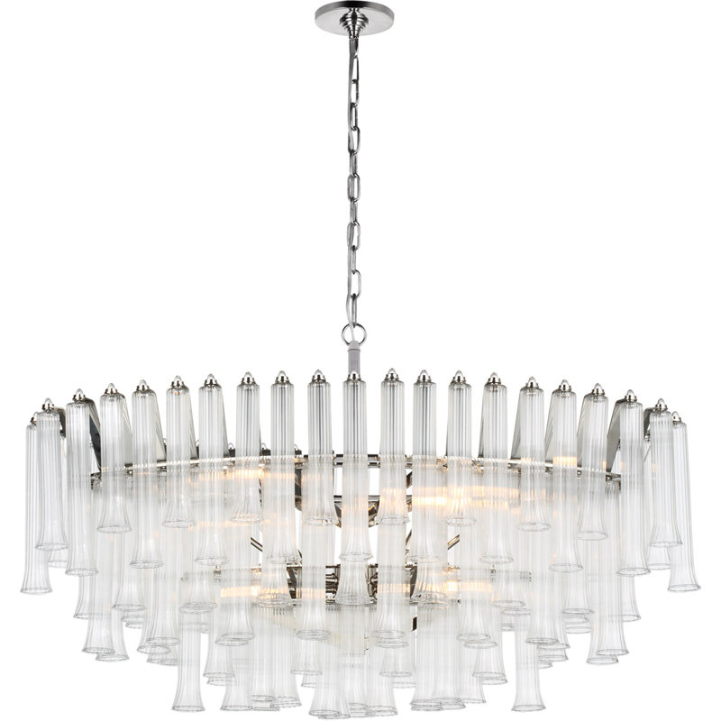 Julie Neill Lorelei X-Large Oval Chandelier, Polished Nickel