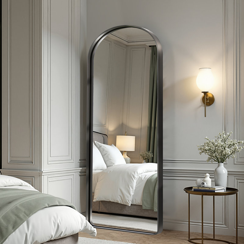 Miroir de plancher Arch, Noir, noir, noir, noir