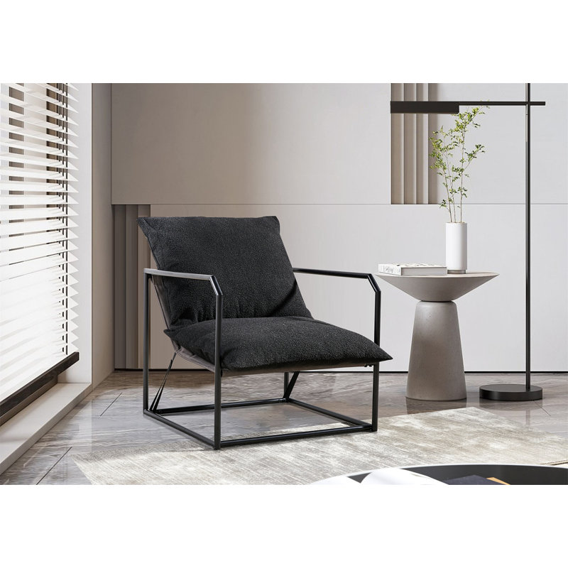 Chaise d'appoint pour le salon, Tissu noir
