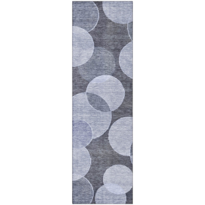 Premium Machine Washable Lubbers AMF1751 Geometric Rug, Runner 2'3" x 7'6"