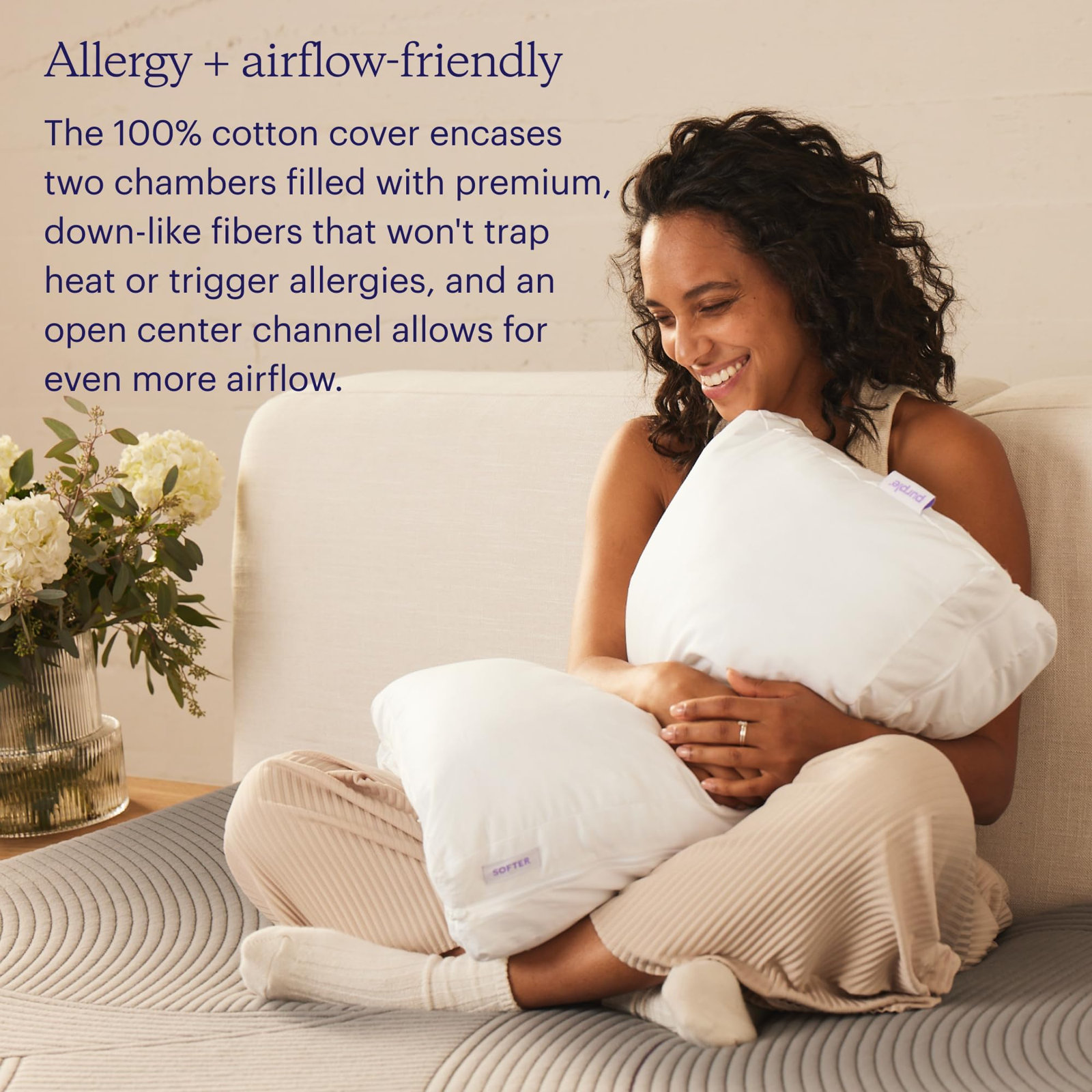 Purple TwinCloud Pillow, Standard Pillow