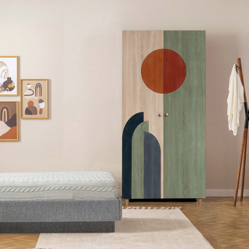 Berend 2 Door Manufactured Wood Wardrobe