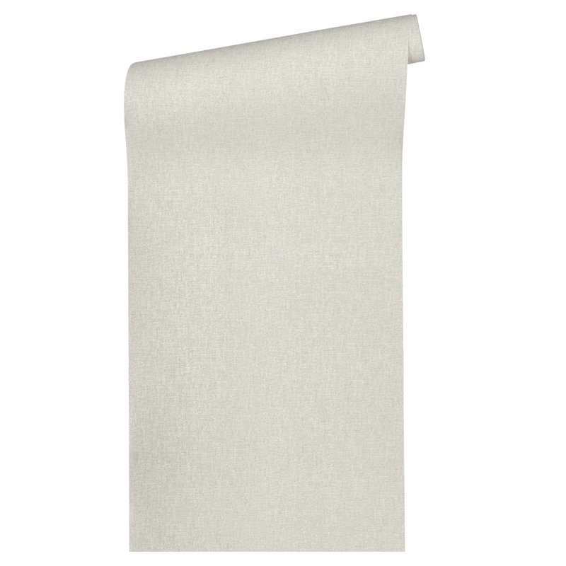 Alpha 10.05m x 53cm Textured Metallic Paste the Wall Wallpaper Roll, Beige and light grey