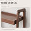 Banc de rangement en chêne couleur noyer, meuble de rangement à 3 niveaux en bois de hêtre pour l'entrée, la salle de bain, le salon et plus encore