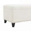 Banc de rangement en lin capitonné-125040187