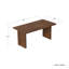 Table basse rectangulaire moderne en bois massif - Finition naturelle ou noyer, table basse en bois pour le salon-657541357