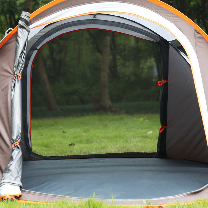 EchoSmile Gray and White 2-Person Pop-Up Camping Tent