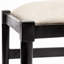 Chaise d'appoint de salle à manger rembourrée beige et noire